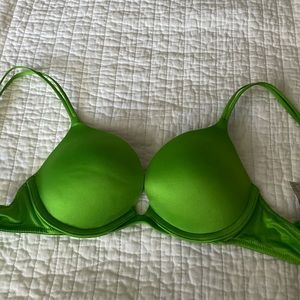 Victoria Secret Very Sexy Push Up Bra, 32B lime green